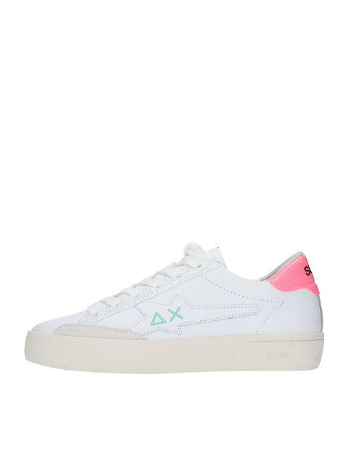 Sneakers in pelle SUN68 | Z34225BIANCO-FUCSIA FLUO